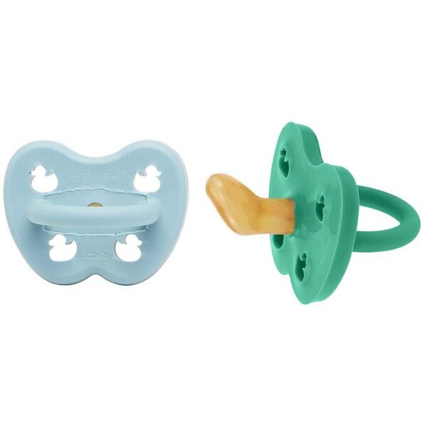 Hevea Sutter - 3-36 mdr - 2-Pak - Naturgummi - Maya Blue & Pop o Hevea Sutter - 3-36 mdr - 2-Pak - Naturgummi - Maya Blue & Pop o