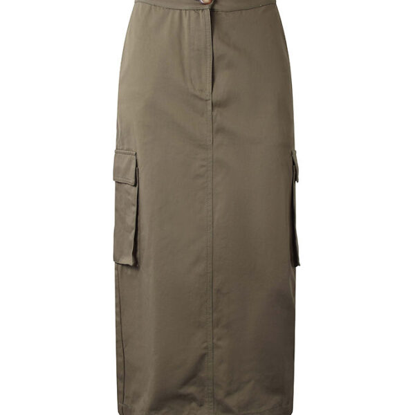 Hound Nederdel - Long Cargo Skirt - Army Green