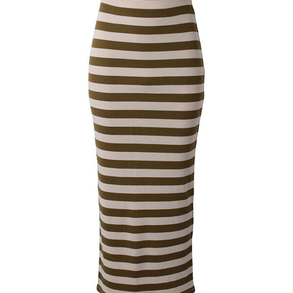 Hound Nederdel - Rib - Armygrøn/Beigestribet