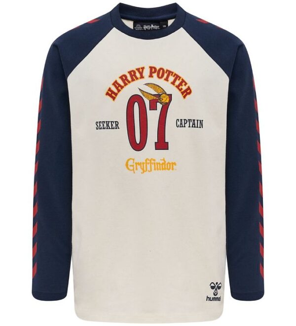 Hummel Bluse - hmlHarry Potter Boys - Marshmallow/Navy m. Print Hummel Bluse - hmlHarry Potter Boys - Marshmallow/Navy m. Print