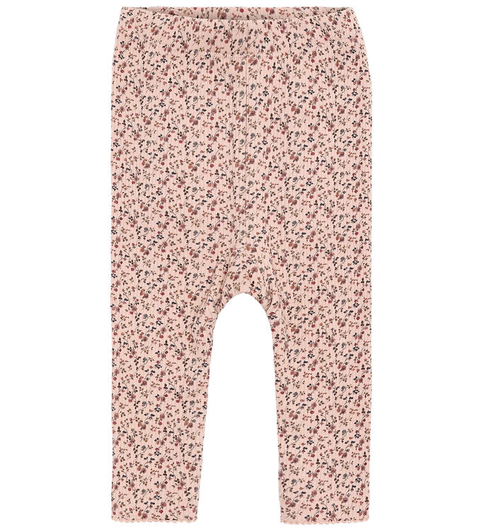 Hust and Claire Leggings - HCLaerke - Rugby Tan m. Blomster