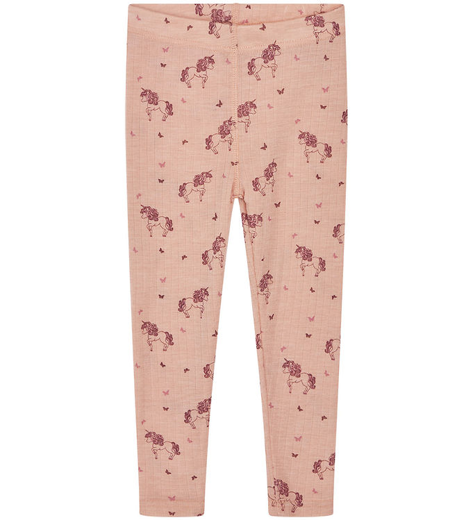 Hust and Claire Leggings - Uld/Tencel - Rib - Locel - Rose Cloud