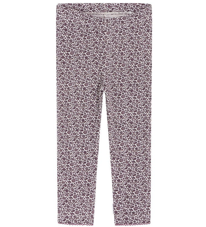 Hust and Claire Leggings - Vaflet - Lamia - Gray Lilac m. Blomst Hust and Claire Leggings - Vaflet - Lamia - Gray Lilac m. Blomst