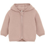 Huttelihut Cardigan - Uldfleece - Mahogany Rose m. Ører