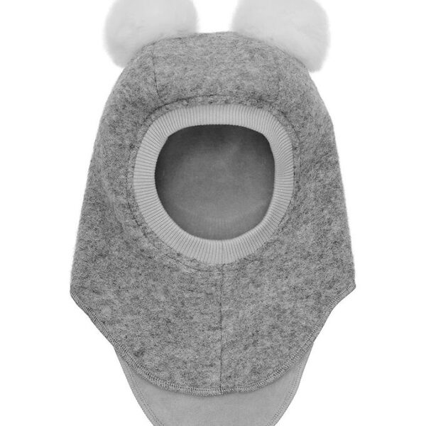 Huttelihut Elefanthue - Uld - 2-lags - Grey Melange m. Kvaste