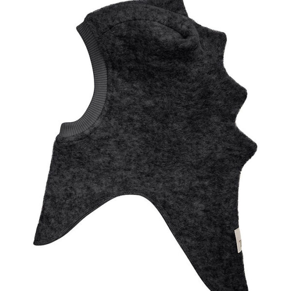 Huttelihut Elefanthue - Uld - 2-lags - Mørkegråmeleret