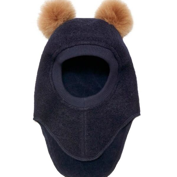 Huttelihut Elefanthue - Uld/Bomuld - 2-lags - Big Bear - Dark Na