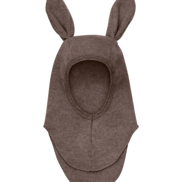 Huttelihut Elefanthue - Uldfleece - 1-lags - Brown Melange m. Ør