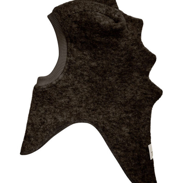 Huttelihut Elefanthue - Uldfleece - 2-lags - Dark Brown Melange