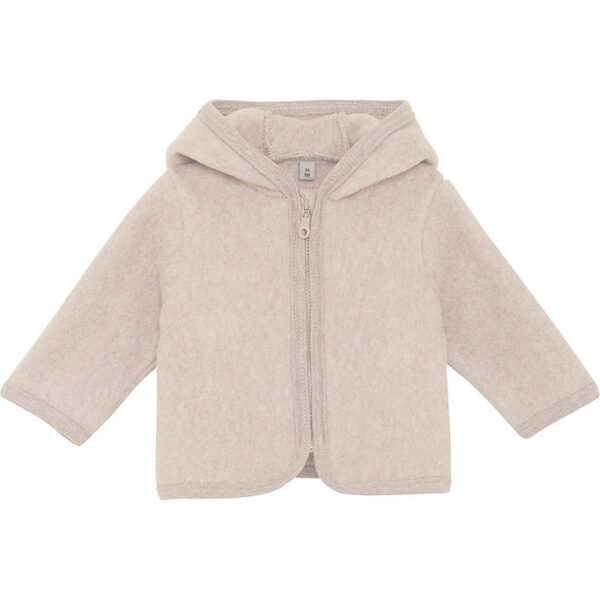 Huttelihut Fleecejakke - Camel Melange m. Ører
