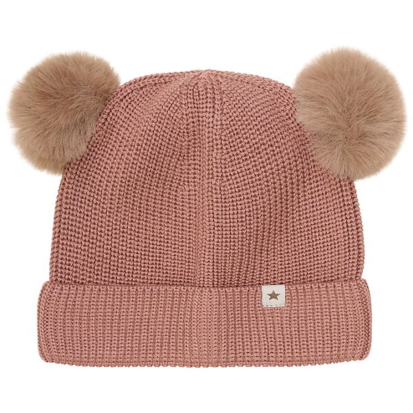 Huttelihut Hue - Uld - Strik - Burlwood m. Kvaster