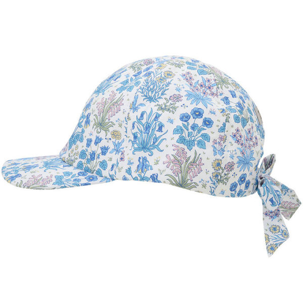 Huttelihut Kasket - Soft Chambray m. Blomster