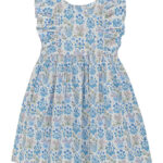 Huttelihut Kjole - Soft Chambray m. Blomster