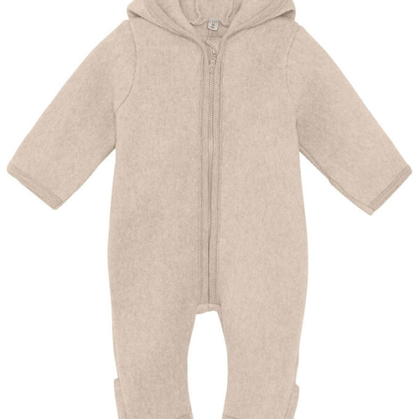 Huttelihut Køredragt - Fleece - Camel Melange m. Ører