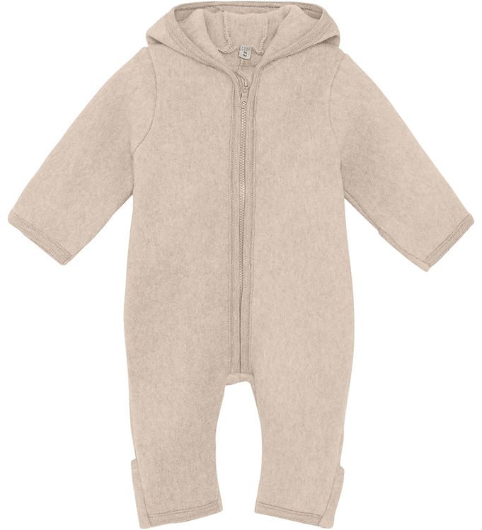 Huttelihut Køredragt - Fleece - Camel Melange m. Ører