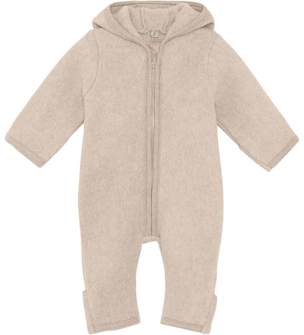 Huttelihut Køredragt - Fleece - Camel Melange m. Ører