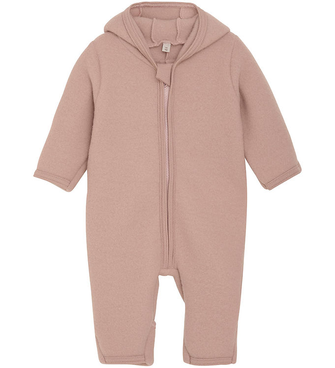 Huttelihut Køredragt - Uldfleece - Mahogany Rose m. Ører Huttelihut Køredragt - Uldfleece - Mahogany Rose m. Ører