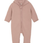 Huttelihut Køredragt - Uldfleece - Mahogany Rose m. Ører