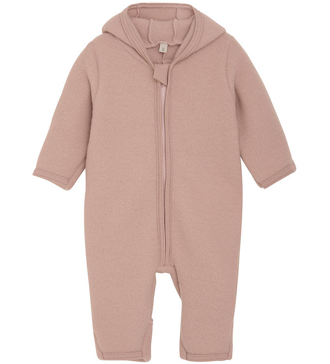 Huttelihut Køredragt - Uldfleece - Mahogany Rose m. Ører Huttelihut Køredragt - Uldfleece - Mahogany Rose m. Ører