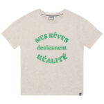 Indian Blue Jeans T-shirt - Wide Fit - Light Sand Melange m. Grø