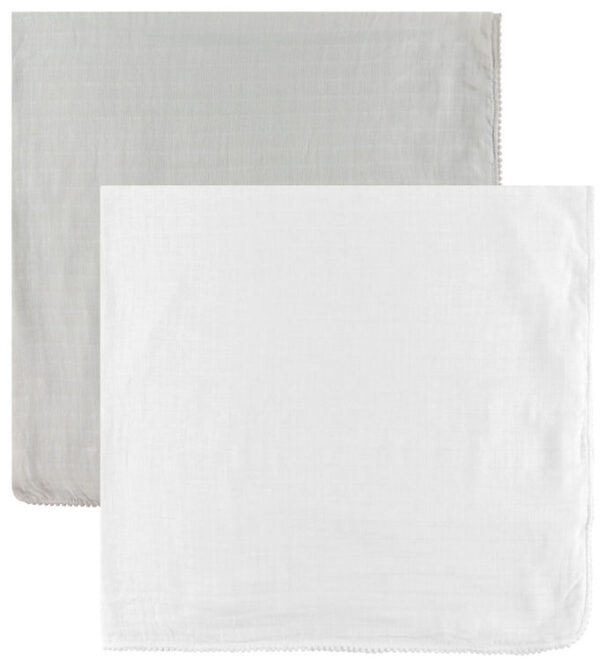 Jack o Juno Babysvøb - 120x120 cm - 2-pak - Pom Pom - Pearl/Dust