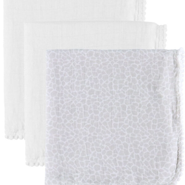 Jack o Juno Stofbleer - 40x40 cm - 3-pak - Pom Pom Mini - Pearl/