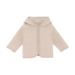 Jakke m. Ører - Bomuldsfleece - Camel Melange - 62