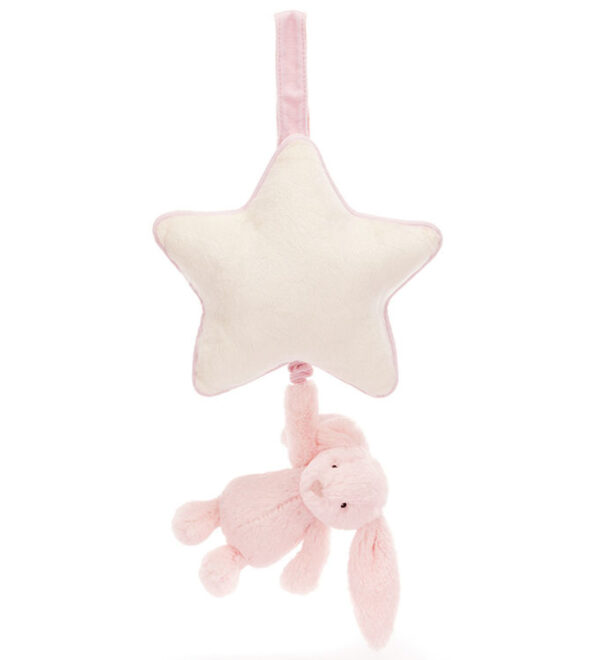 Jellycat Musikuro m. Stjerne - Bashful Bunny - Baby Pink