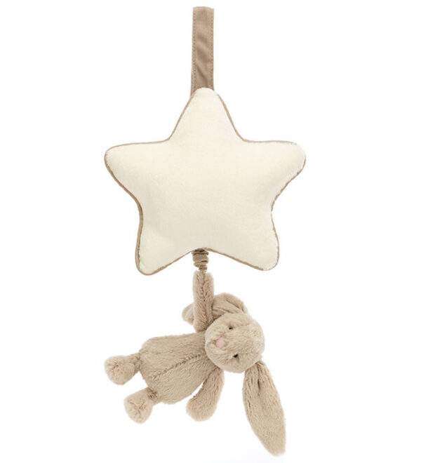 Jellycat Musikuro m. Stjerne - Bashful Bunny - Beige