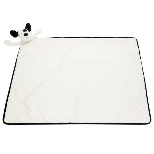 Jellycat Nussetæppe - 56x70 cm - Bashful Black & Cream Puppy