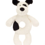 Jellycat Ringrangle - 18x8 cm - Bashful Black & Cream Puppy