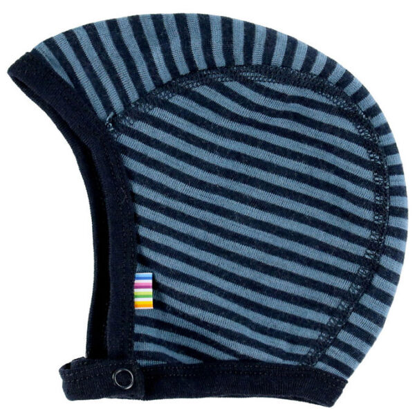 Joha Babyhjelm - Uld - Blå m. Striber