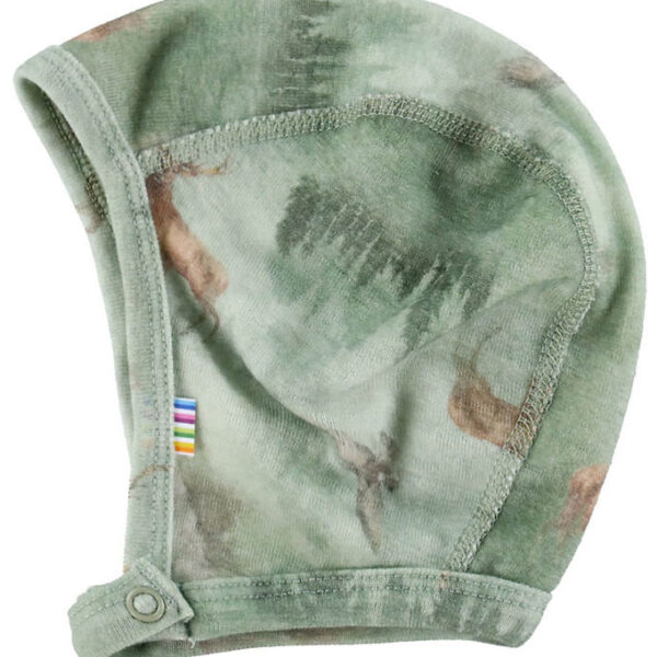 Joha Babyhjelm - Uld - Grøn m. Skov