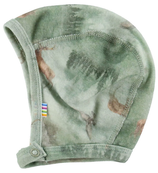 Joha Babyhjelm - Uld - Grøn m. Skov Joha Babyhjelm - Uld - Grøn m. Skov