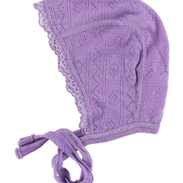 Joha Babyhjelm - Uld/Silke - Lilla m. Hulmønster