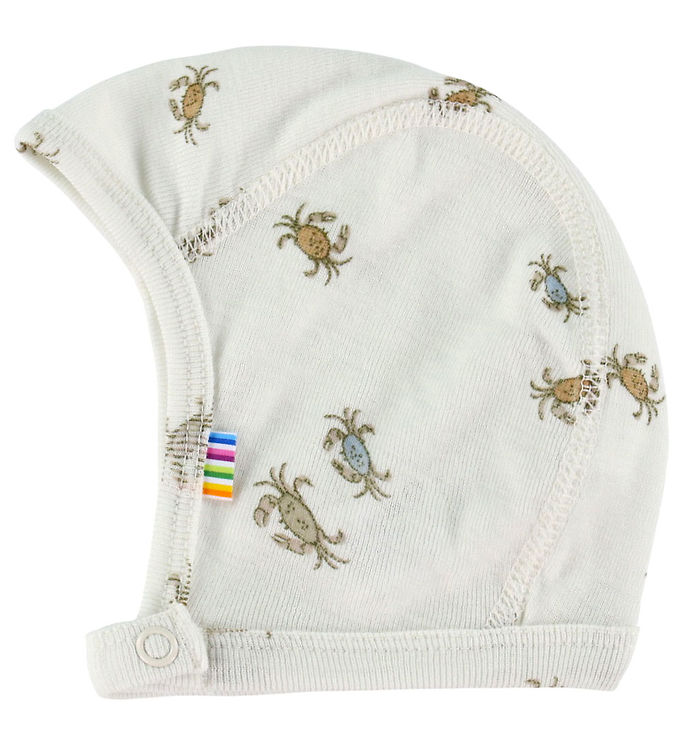 Joha Babyhjelm - Uld/Silke - Off White m. Krabber Joha Babyhjelm - Uld/Silke - Off White m. Krabber