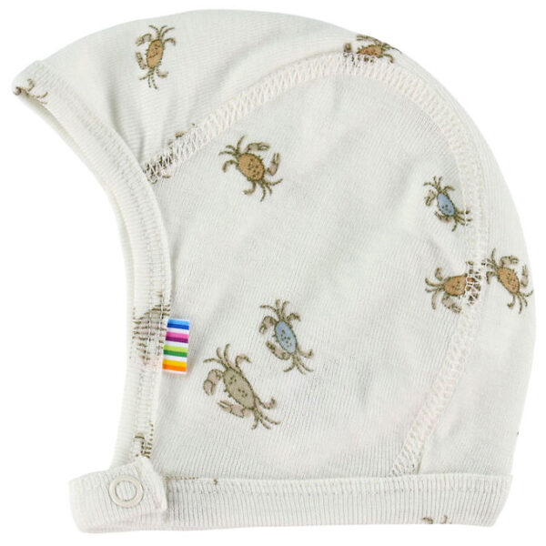 Joha Babyhjelm - Uld/Silke - Off White m. Krabber