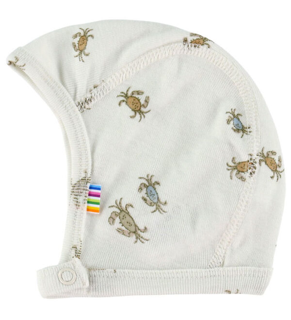Joha Babyhjelm - Uld/Silke - Off White m. Krabber