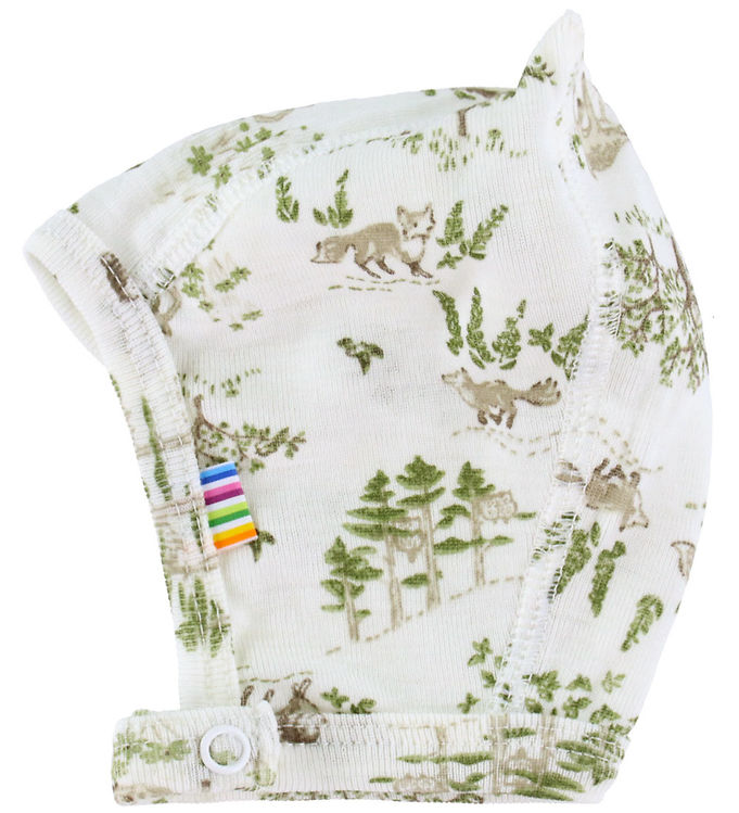 Joha Babyhjelm - Uld/Silke - Off White m. Træer Joha Babyhjelm - Uld/Silke - Off White m. Træer