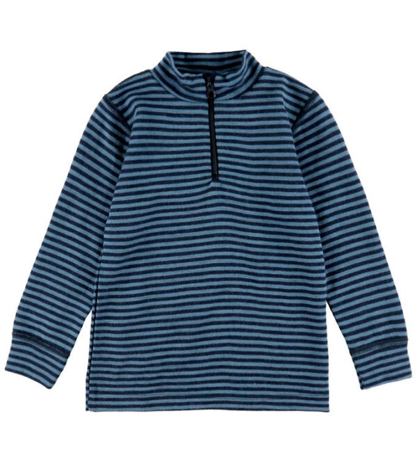 Joha Bluse - Uld - Blå m. Striber Joha Bluse - Uld - Blå m. Striber