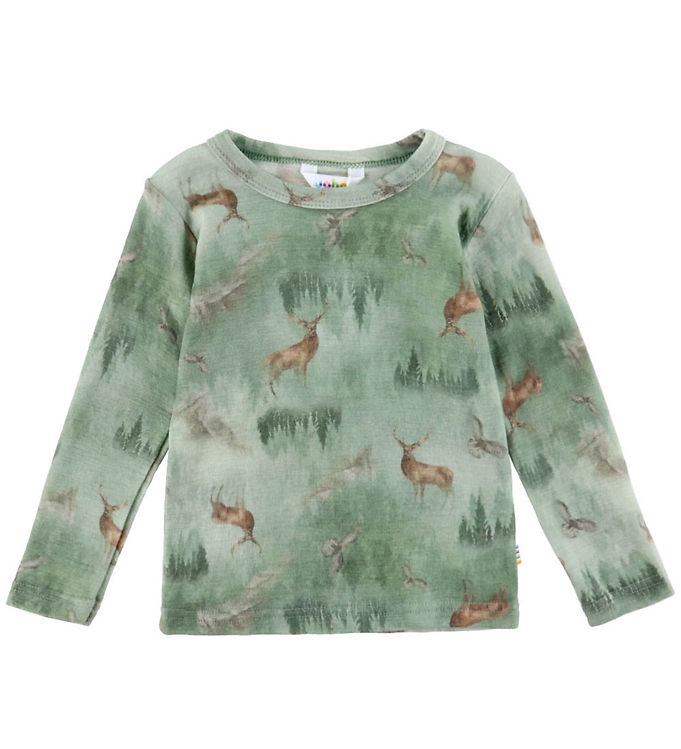 Joha Bluse - Uld - Grøn m. Skov Joha Bluse - Uld - Grøn m. Skov