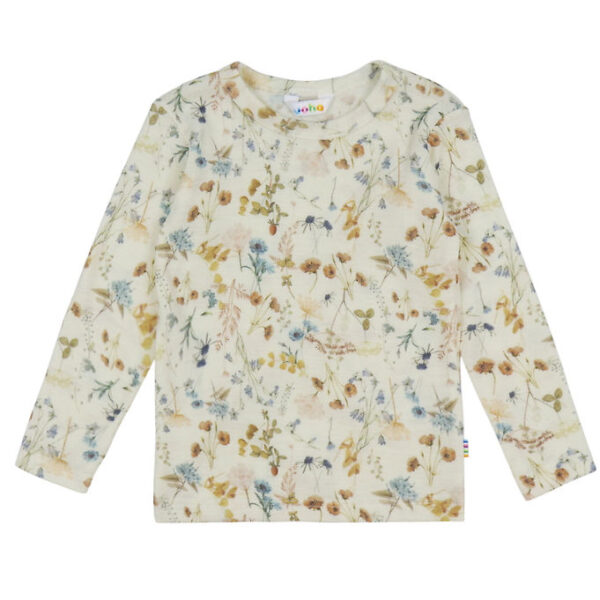 Joha Bluse - Uld - Off White m. Blomster