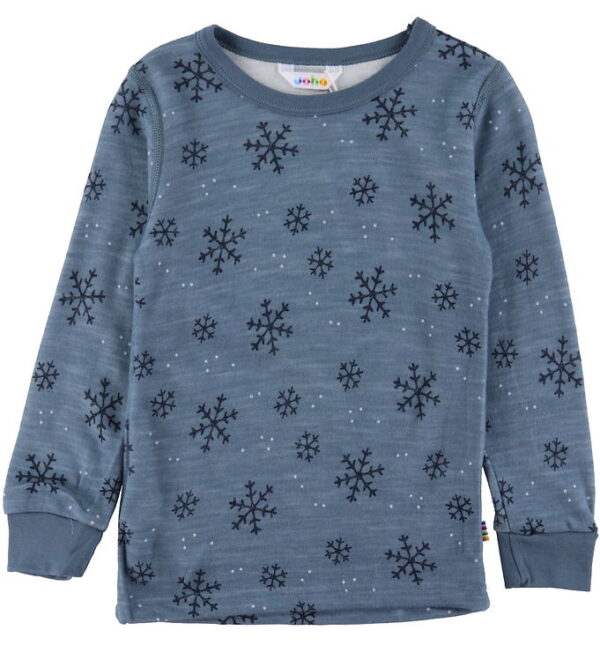 Joha Bluse - Uld/Bambus - Blå