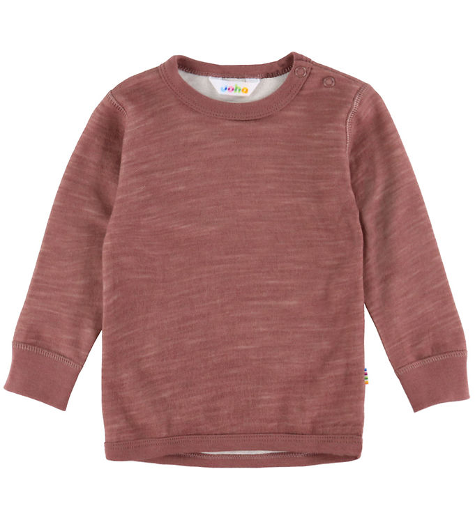 Joha Bluse - Uld/Bambus - Mørk Rose