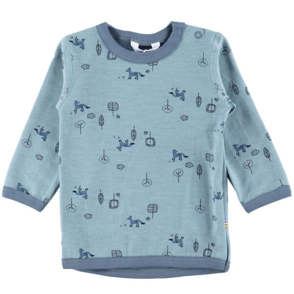 Joha Bluse - Uld/Bomuld - Blå