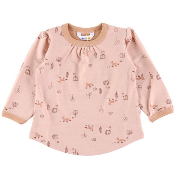 Joha Bluse - Uld/Bomuld - Fersken