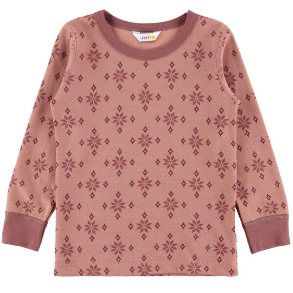 Joha Bluse - Uld/Bomuld - Rose m. Snefnug Joha Bluse - Uld/Bomuld - Rose m. Snefnug
