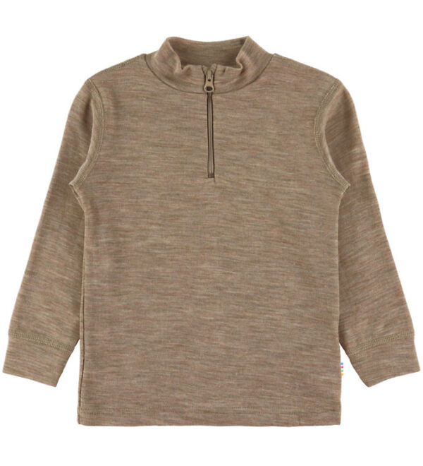 Joha Bluse - Uld/Silke - Beige Melange Joha Bluse - Uld/Silke - Beige Melange