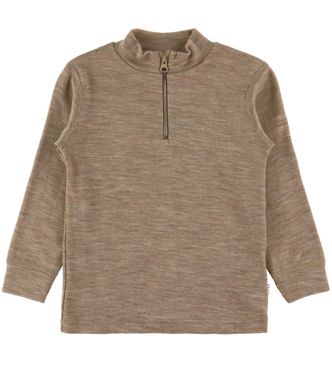 Joha Bluse - Uld/Silke - Beige Melange Joha Bluse - Uld/Silke - Beige Melange