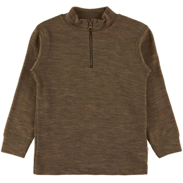 Joha Bluse - Uld/Silke - Brun Meleret